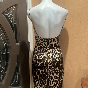 Zara animal print midi spaghetti strap dress thumbnail 7