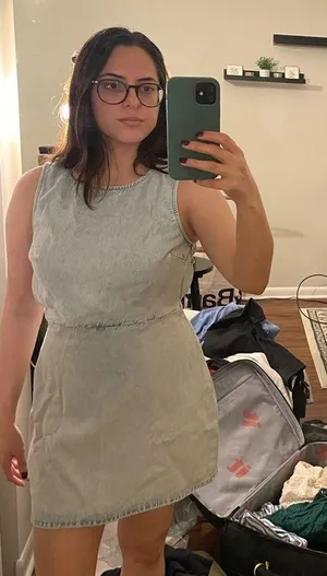 Zara blue denim mini dress thumbnail 3