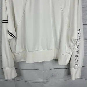 Nike Pro Womens size XL Dri-FIT Get Fit Crew Sweatshirt Cropped dd1955 White thumbnail 6