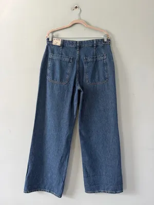 NWT Free People We The Free Palmer‎ Tunnel Vision Baggy Relaxed Cuffed Jeans thumbnail 4