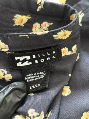 NWT Billabong Ocean Air Floral Maxi Wrap Skirt - Black / Yellow (Size Small) thumbnail 11