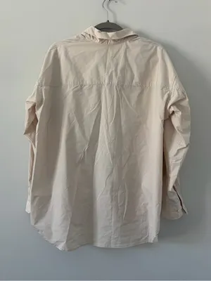 Aritzia Wilfred Free The Relaxed Shirt Button Down Birch NWT Small thumbnail 5
