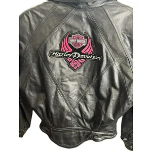 Wilsons Black Leather Motorcycle Jacket Vintage Biker Harley Davidson Size‎ XS thumbnail 5
