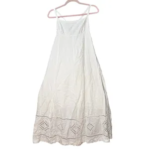 Madewell Embroidered Eyelet Tie Back‎ Cami Midi Dress Size 10 White thumbnail 5
