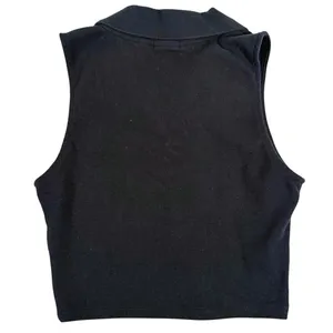 Aritzia Sunday Best Womens Collared Tank Top Size XXS Black Preppy Quiet Luxury thumbnail 3