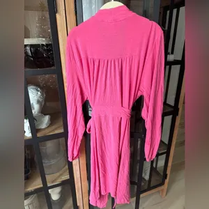 LAKE Pajamas dreamknit robe barbie pink modal thumbnail 5