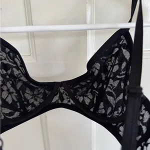 Free People Petra black lace underwire bra size‎ 32B thumbnail 7