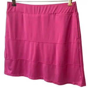 Court‎ Haley Tiered Mesh Pink Skort Athletic Tennis Golf Feminine Preppy L thumbnail 3