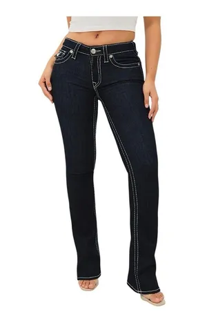 TRUE RELIGION VINTAGE BECCA BIG T FLAP BOOTCUT JEAN size 27 NWT thumbnail 1
