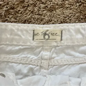 We The Free Free People Out Of Ordinary White Distressed Mini Skirt thumbnail 7