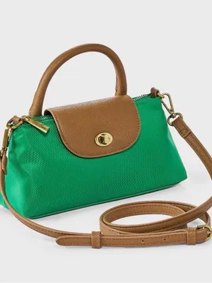 Classic Green and Tan Top-Handle Women’s Bag thumbnail 2