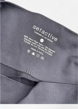SET ACTIVE High-Waisted Leggings Dark Gray -  Medium thumbnail 3
