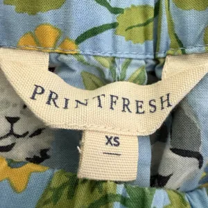 Printfresh Must Love Cats Pajama Set XS Blue Organic Cotton Top & Crop Pants NWT thumbnail 14
