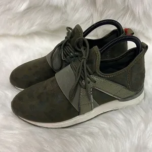 TopModa Green Leopard Print Sneakers‎ Size 7.5 Bin 22 thumbnail 2
