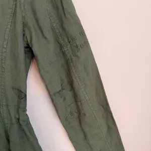 Desigual Y2K military utility jacket embroidered butterfly 36 green thumbnail 9