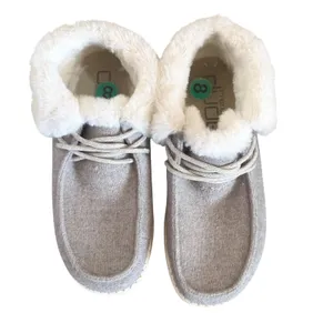 Hey Dude Britt Womens Faux Fur Lined Slip On Shoes Gray Cozy Casual‎ - Size 8 thumbnail 7