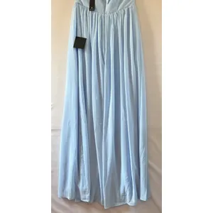 Lulus Light Blue Halter Maxi Dress Bow Sweetheart Formal Gown HD3816A Mens M thumbnail 3