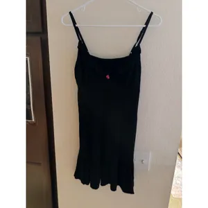 Jenni by Jennifer Moore Black Ruffle Cami‎ Nightgown Pink Rosebud Accent Large thumbnail 2