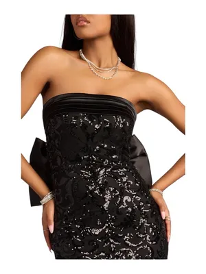 Windsor Renee Sequin Bow Mermaid Formal Dress S NWT thumbnail 3