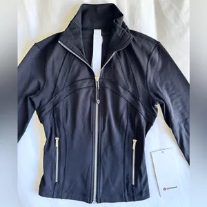 NWT Lululemon Define Cropped Jacket *Nulu - Black / Mirror Silver - 2 thumbnail 11