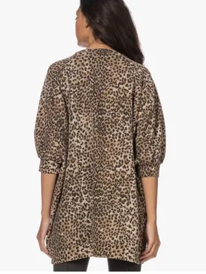 Ragdoll LA Super Oversized Printed Sweatshirt in Brown Leopard size Large thumbnail 13