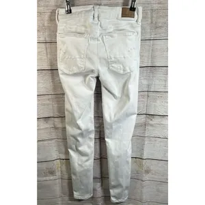 American Eagle Hi Rise Jegging Next Level‎ Stretch Size 4 Regular WHITE Stains thumbnail 4