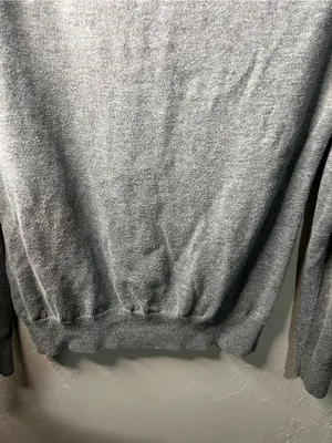 Lauren Ralph Lauren Gray Equestrian Horsebit Buckle Knit Sweater thumbnail 4