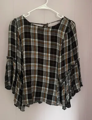 Maurice’s Plaid Blouse thumbnail 1