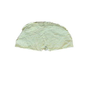 ZARA Women Striped Crop Sleeve Top‎ Yellow White Size S thumbnail 2