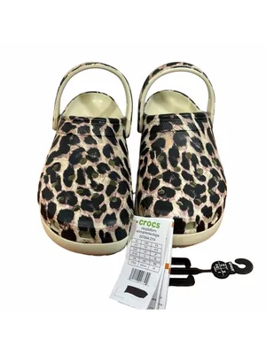 Crocs NEW Women's Platform Animal Print Remix Clogs Size 10 #B1318 thumbnail 3