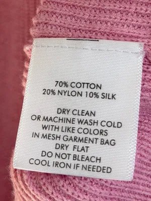 White + Warren Pink Cotton Silk Rib Trim Crew Neck Sweater Size Large thumbnail 9
