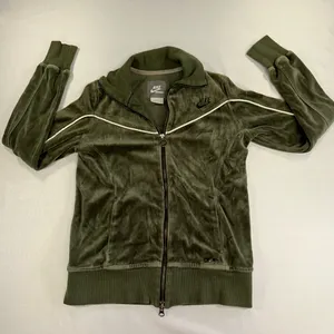 Nike • Vintage Sportswear Track Jacket Womens Small Green Velour Velvet Full Zip thumbnail 11