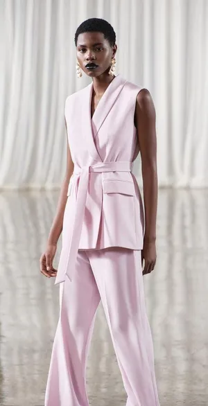 NWT Pink ZW COLLECTION TIED BELTED VEST. Size Medium thumbnail 10