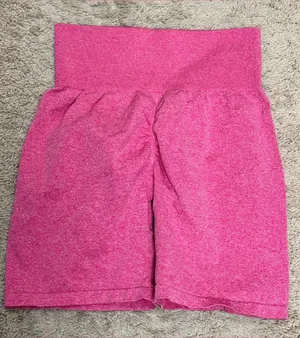 Women’s Size Medium Bubble Gum Pink Scrunch Booty Shorts – 8” Inseam thumbnail 1