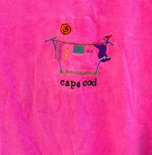 CAPE COD VINTAGE EMBROIDERED TEE Pink Size XL thumbnail 3