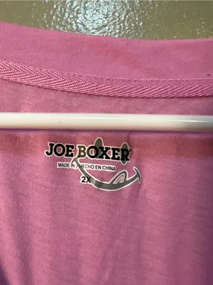 Joe Boxer Women’s Plus Size 2X Pajama Top Light Pink Long Sleeve Important Stuff thumbnail 10