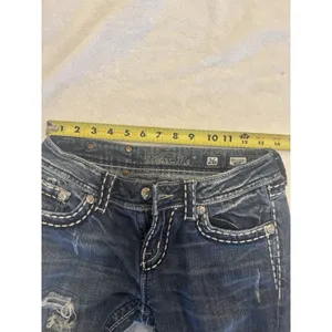 Miss Me Jeans, Women's Size 26, Blue, Denim, Gems Back Pocket, Flared thumbnail 8