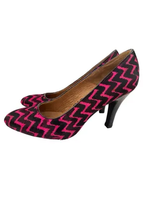 -Sofft Moselle Heels Womens Size 7.5 Pink Black Wave Stripe Calf Leather Pump thumbnail 9