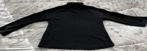 Black Merino Wool Mock Neck Sweater, Size 4 thumbnail 7