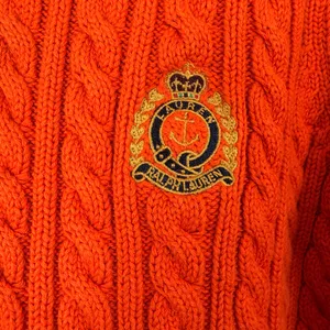 Lauren Ralph Lauren vintage orange cable knit sweater thumbnail 3