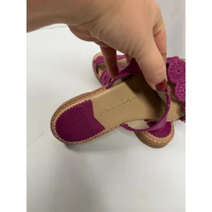 Jack Rogers Women's Caroline Leather Flat Slide Sandals in Orchid Sz‎ 6 thumbnail 6