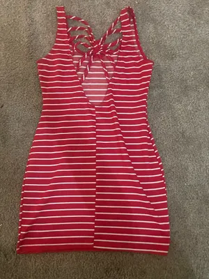 Summer mini dress Red Size L thumbnail 7