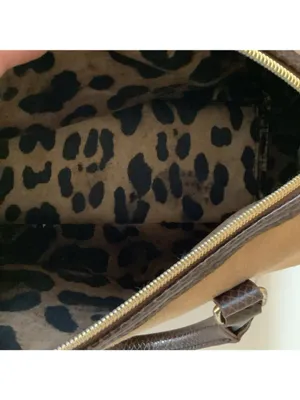 Victoria’s Secret Faux Suede Tan Handbag Purses Vintage (Dream Angel Desire)Used thumbnail 6