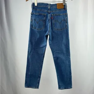 Levi's Wedgie Straight Fit Jeans in Unstoppable Wear Dark Wash‎ Size 24 thumbnail 8