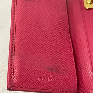 Prada Pink Saffiano leather key case thumbnail 9