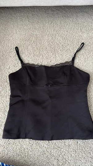 ZARA Black Top Tank Lace thumbnail 1