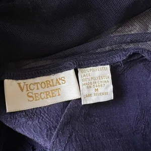 Vintage Gold Label Victoria’s Secret Navy Jacquard Satin Maxi Dress Goth Fairy M thumbnail 7
