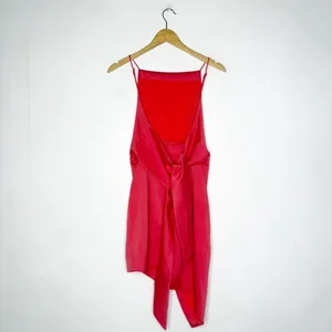 Elliatt Sleeveless Formal Revolve Decades Dress in Melon Red Size Medium Satin thumbnail 3