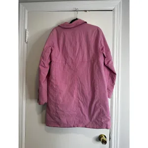 Coach Bubble Gum Pink Sz: L Single Breast Button Trench Coat. Lined w/ Logo thumbnail 2