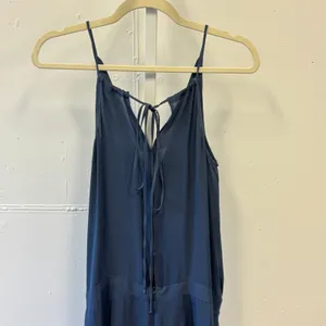 Mason by Barneys New York Navy 100% Silk Wrap Mini Dress Size 0 Party Cocktail thumbnail 3